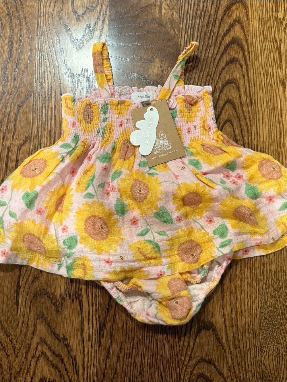Angel Dear Sunflower Muslin Diaper Cover Dress